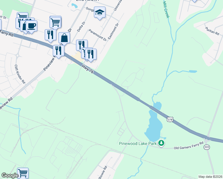 map of restaurants, bars, coffee shops, grocery stores, and more near 8041 Garners Ferry Road in Columbia