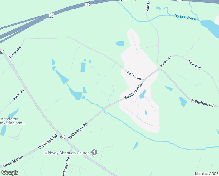 map of restaurants, bars, coffee shops, grocery stores, and more near 1326 Crestview Road in Winder