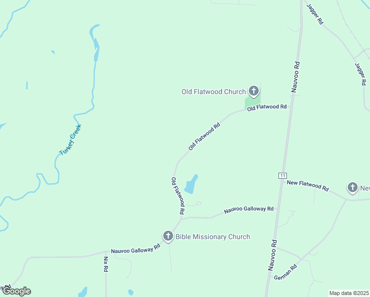 map of restaurants, bars, coffee shops, grocery stores, and more near 631 Old Flatwood Road in Nauvoo