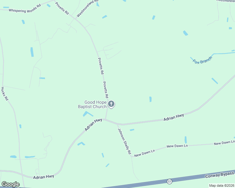 map of restaurants, bars, coffee shops, grocery stores, and more near 6085 Privetts Road in Conway