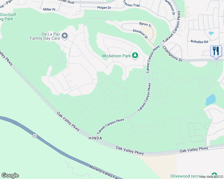 map of restaurants, bars, coffee shops, grocery stores, and more near 35360 Garcia Street in Beaumont