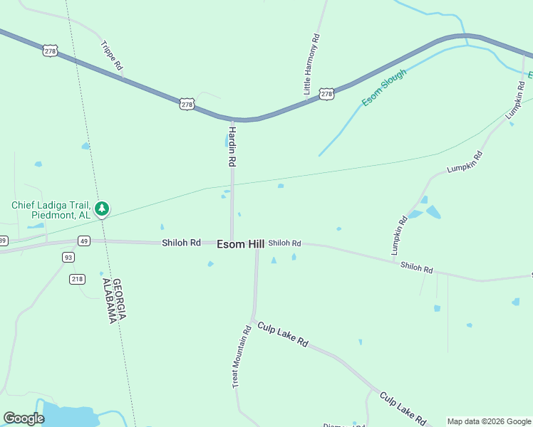 map of restaurants, bars, coffee shops, grocery stores, and more near 1280 Shiloh Road in Cedartown