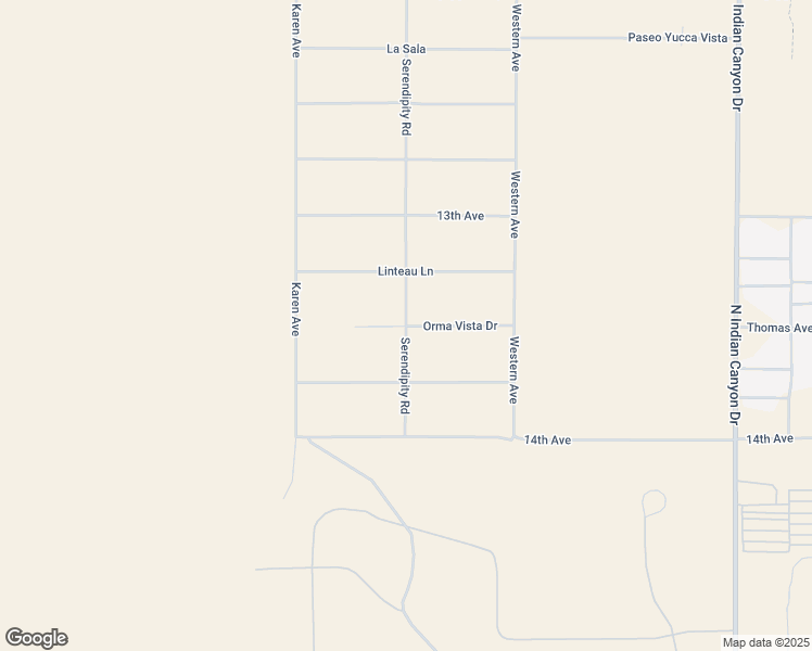 map of restaurants, bars, coffee shops, grocery stores, and more near Orma Vista Drive in Desert Hot Springs