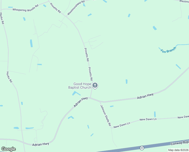 map of restaurants, bars, coffee shops, grocery stores, and more near 6006 Privetts Road in Conway