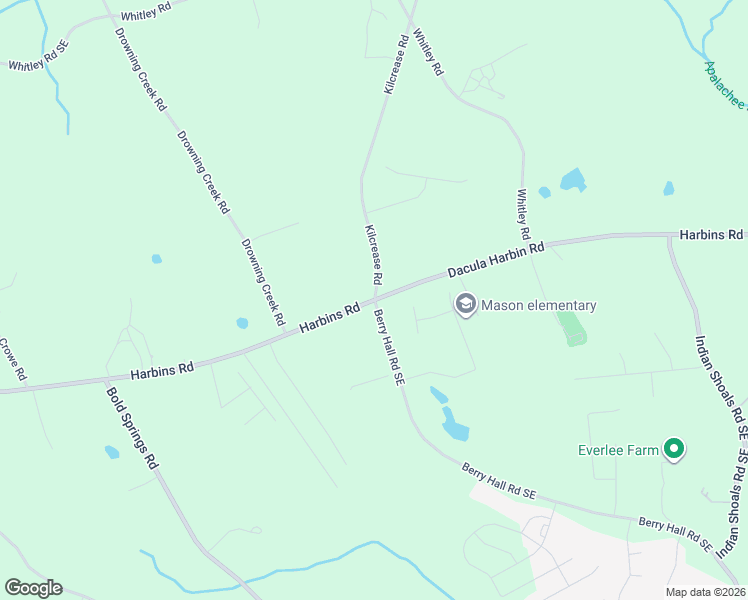 map of restaurants, bars, coffee shops, grocery stores, and more near 2500 Dacula Harbin Road in Bethlehem