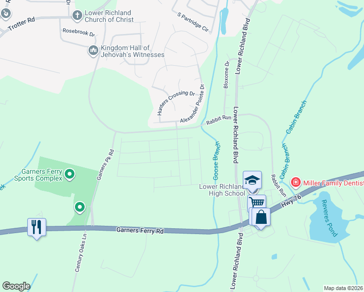 map of restaurants, bars, coffee shops, grocery stores, and more near State Highway 2089 in Richland
