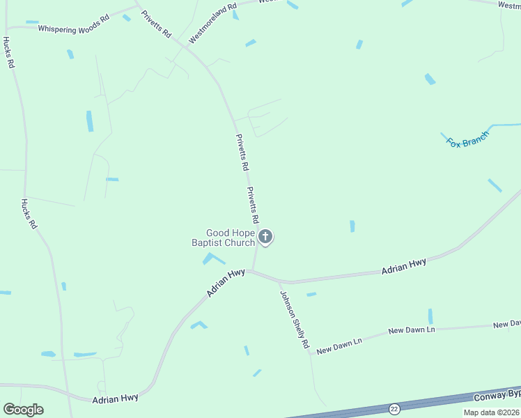 map of restaurants, bars, coffee shops, grocery stores, and more near 6006 Privetts Road in Conway