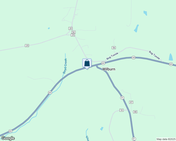 map of restaurants, bars, coffee shops, grocery stores, and more near 13236 Alabama 69 in Bremen
