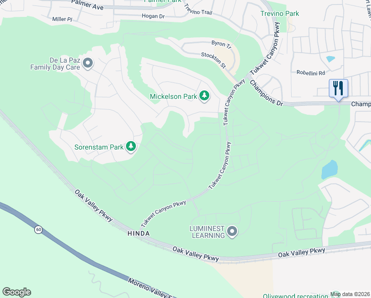 map of restaurants, bars, coffee shops, grocery stores, and more near 35310 Hutchison Place in Beaumont