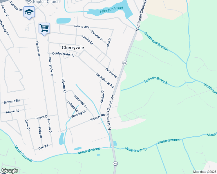 map of restaurants, bars, coffee shops, grocery stores, and more near 4260 Confederate Road in Sumter