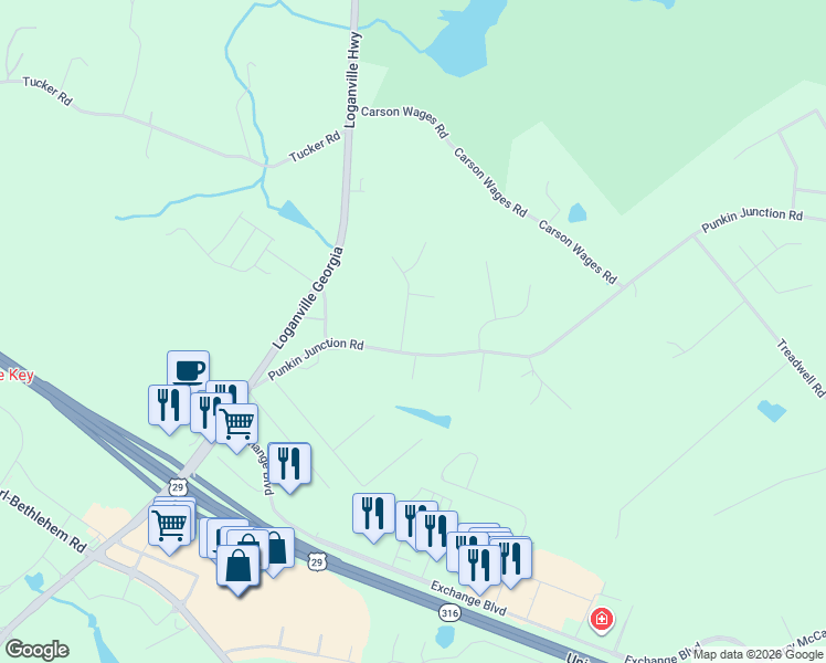 map of restaurants, bars, coffee shops, grocery stores, and more near 53 Arbor Way in Bethlehem