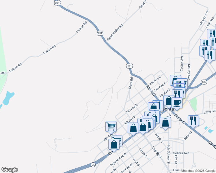 map of restaurants, bars, coffee shops, grocery stores, and more near 40 Chert Road in Oneonta