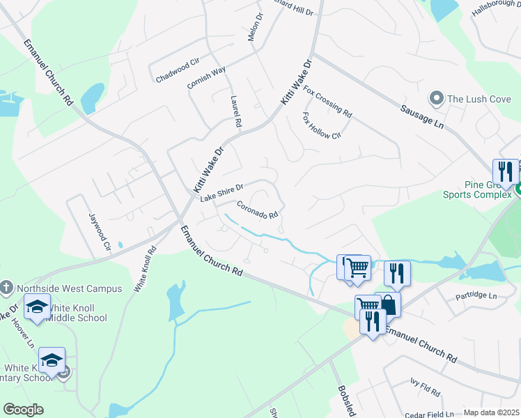 map of restaurants, bars, coffee shops, grocery stores, and more near 211 Coronado Road in West Columbia