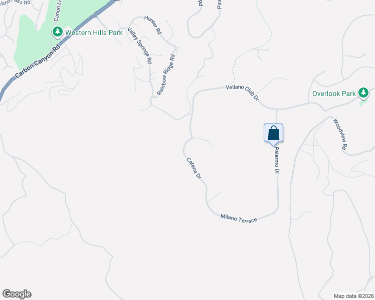 map of restaurants, bars, coffee shops, grocery stores, and more near 16629 Catena Drive in Chino Hills