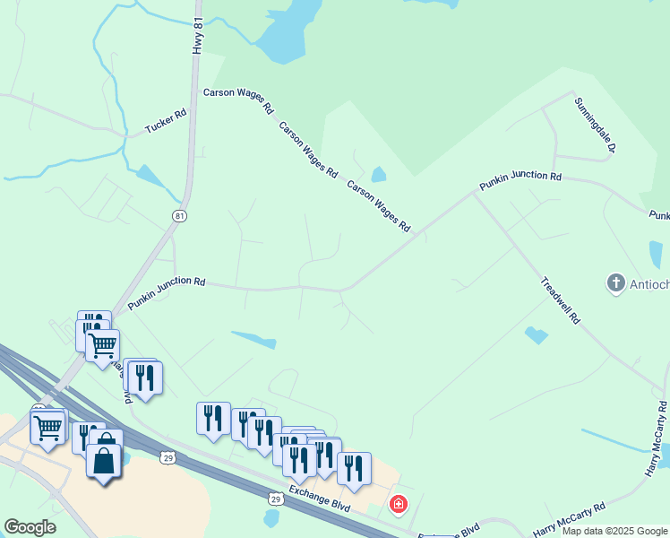 map of restaurants, bars, coffee shops, grocery stores, and more near 313 Hills Point Road in Bethlehem