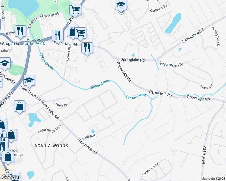 map of restaurants, bars, coffee shops, grocery stores, and more near 460 Wayside Drive in Lawrenceville