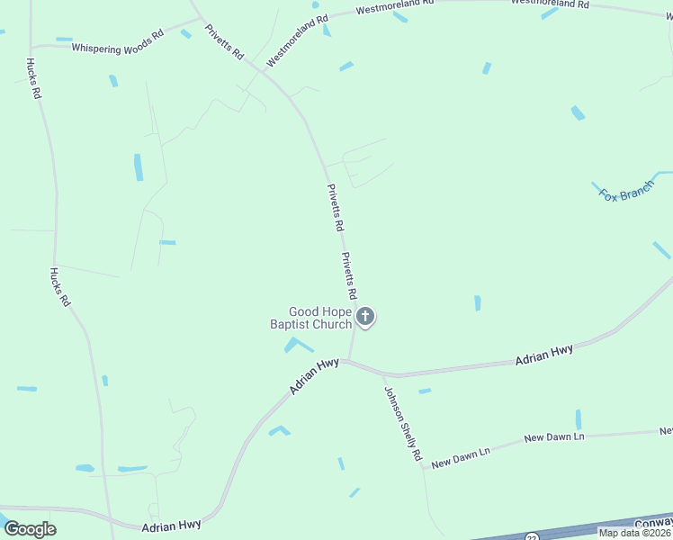 map of restaurants, bars, coffee shops, grocery stores, and more near 6006 Privetts Road in Conway