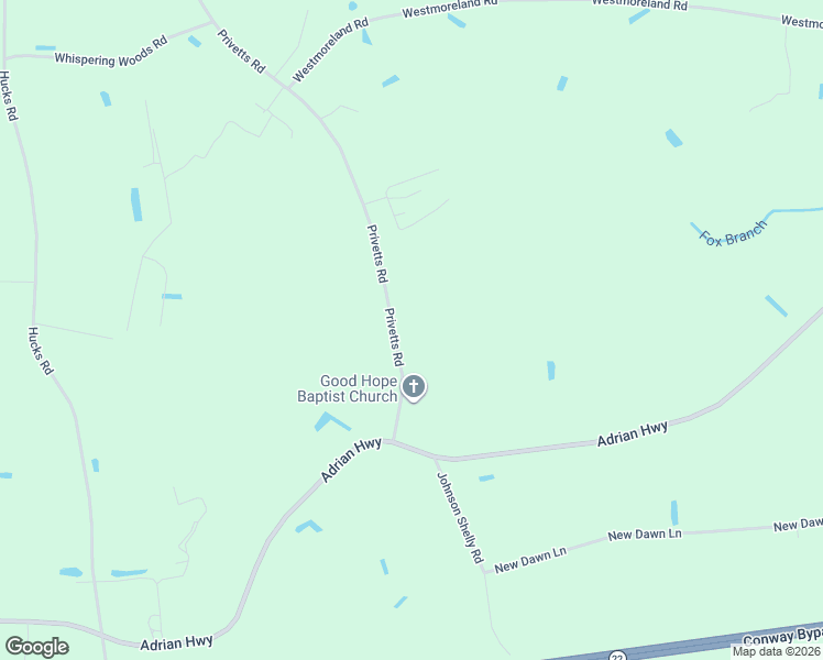 map of restaurants, bars, coffee shops, grocery stores, and more near 6006 Privetts Road in Conway