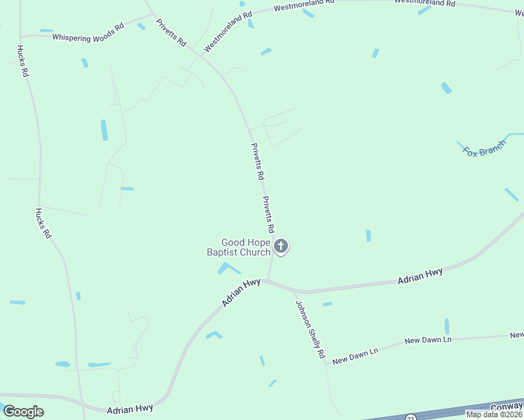 map of restaurants, bars, coffee shops, grocery stores, and more near 6006 Privetts Road in Conway