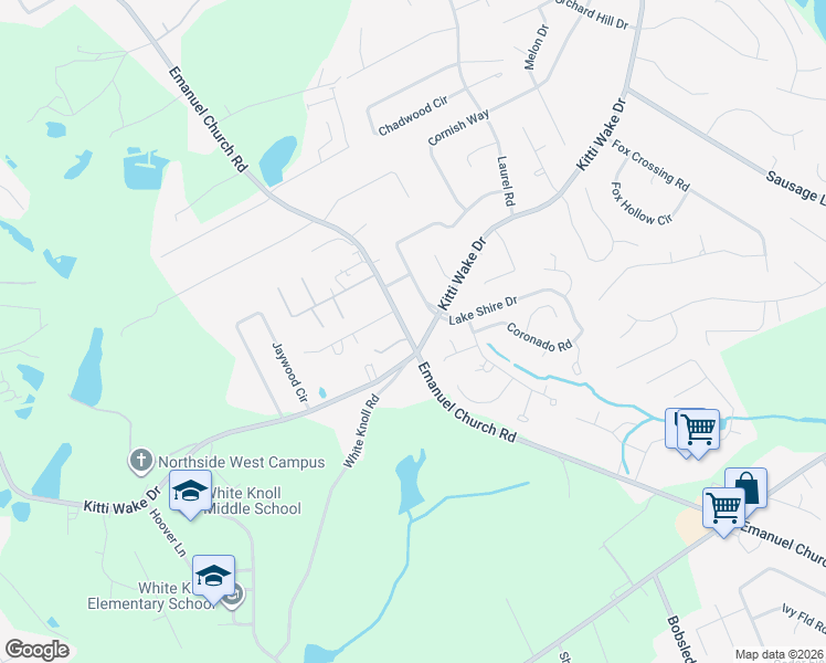 map of restaurants, bars, coffee shops, grocery stores, and more near 3105 Emanuel Church Road in Lexington