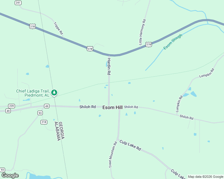 map of restaurants, bars, coffee shops, grocery stores, and more near 153 Hardin Road in Cedartown