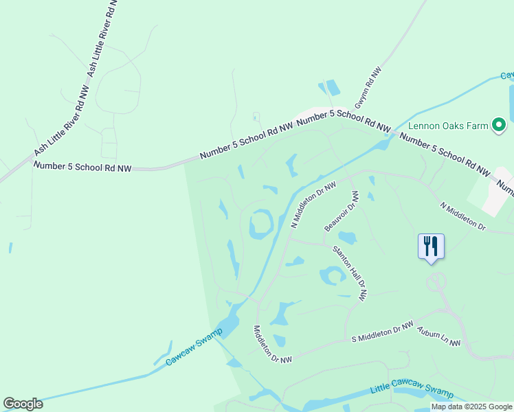 map of restaurants, bars, coffee shops, grocery stores, and more near 1109 Edenton Drive Northwest in Calabash