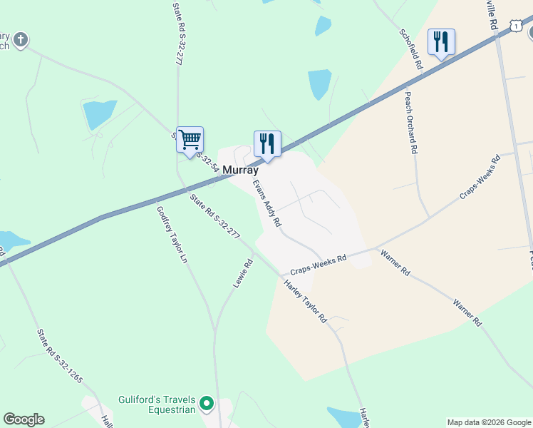 map of restaurants, bars, coffee shops, grocery stores, and more near 130 Evans Addy Road in Gilbert