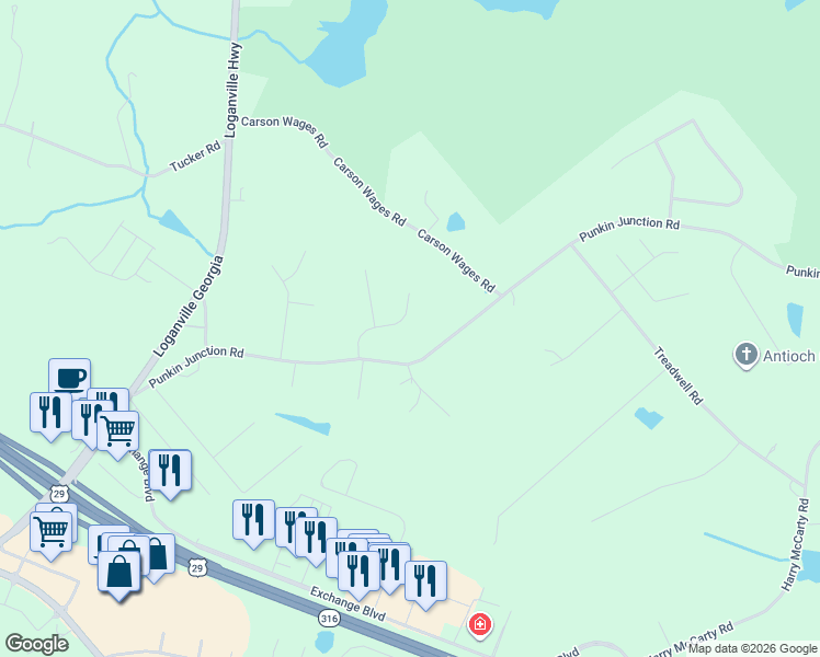 map of restaurants, bars, coffee shops, grocery stores, and more near 315 Hills Point Road in Bethlehem