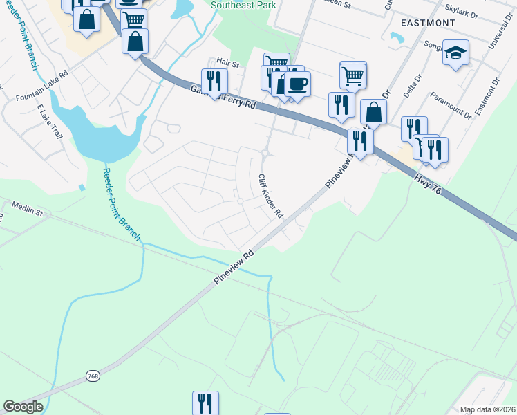map of restaurants, bars, coffee shops, grocery stores, and more near 243 Beacon Field Road in Columbia