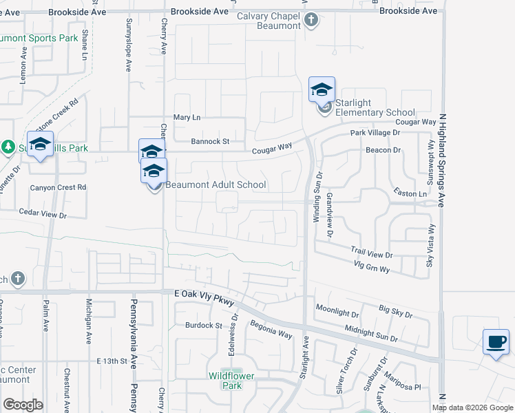 map of restaurants, bars, coffee shops, grocery stores, and more near 1410 Marble in Beaumont