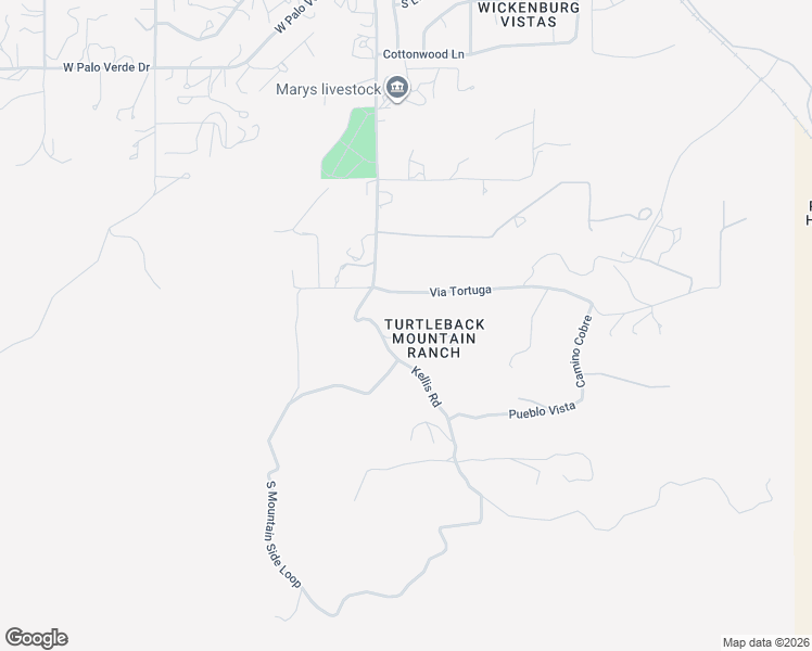 map of restaurants, bars, coffee shops, grocery stores, and more near 1101 Kellis Road in Wickenburg