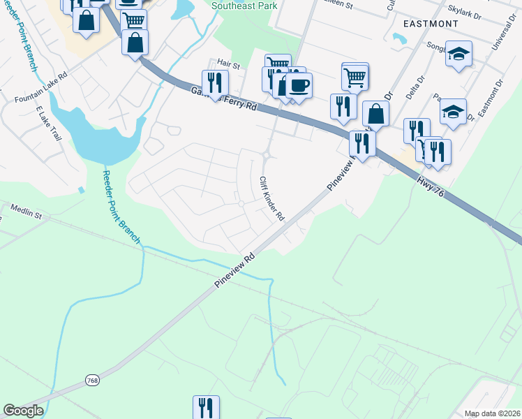 map of restaurants, bars, coffee shops, grocery stores, and more near 243 Beacon Field Road in Columbia