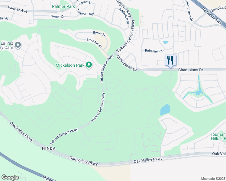 map of restaurants, bars, coffee shops, grocery stores, and more near 35537 Roxy Road in Beaumont