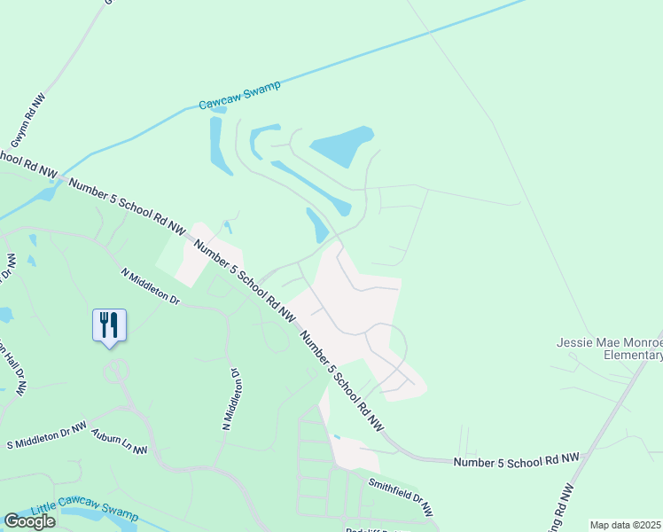 map of restaurants, bars, coffee shops, grocery stores, and more near 1348 Pennington Drive Northwest in Calabash