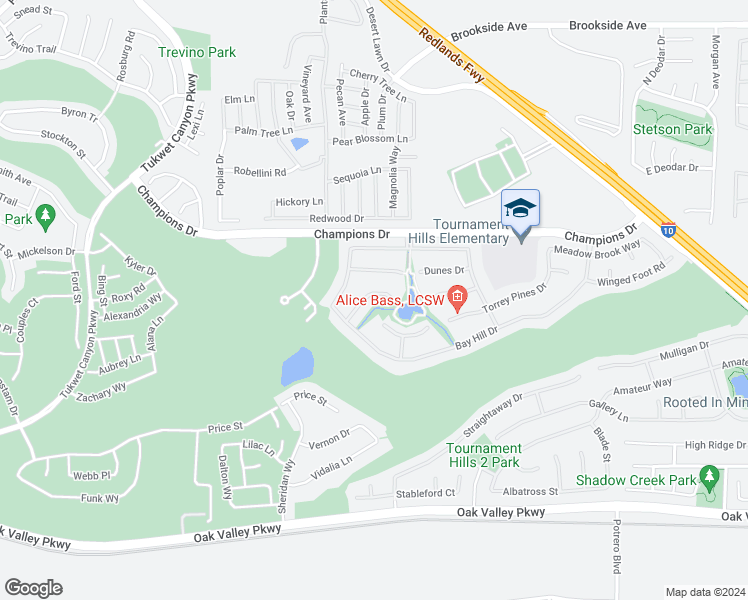 map of restaurants, bars, coffee shops, grocery stores, and more near 11546 Stoney Brook Court in Beaumont