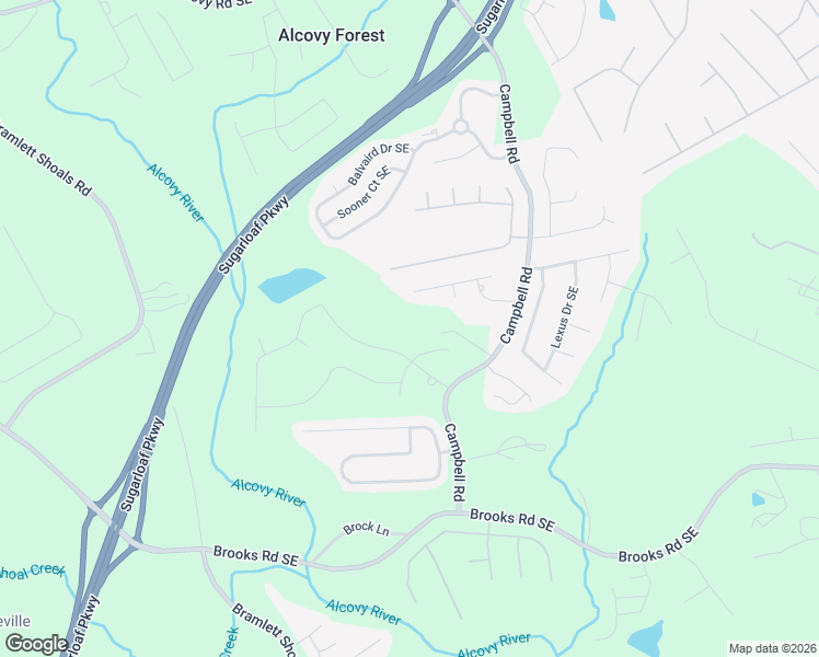 map of restaurants, bars, coffee shops, grocery stores, and more near 1117 Campbell Road in Lawrenceville