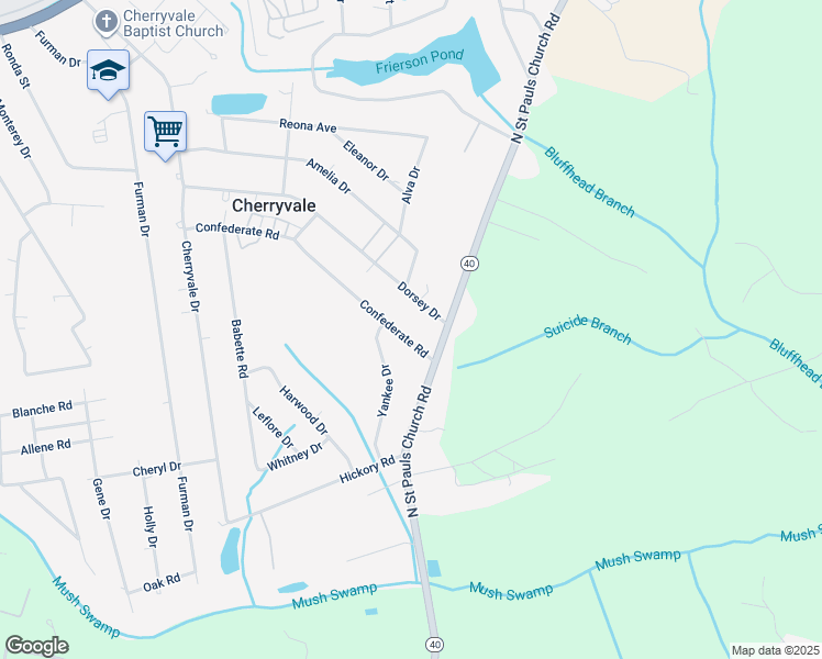 map of restaurants, bars, coffee shops, grocery stores, and more near 4260 Confederate Road in Sumter
