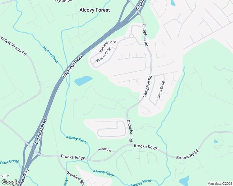 map of restaurants, bars, coffee shops, grocery stores, and more near 1117 Campbell Road in Lawrenceville