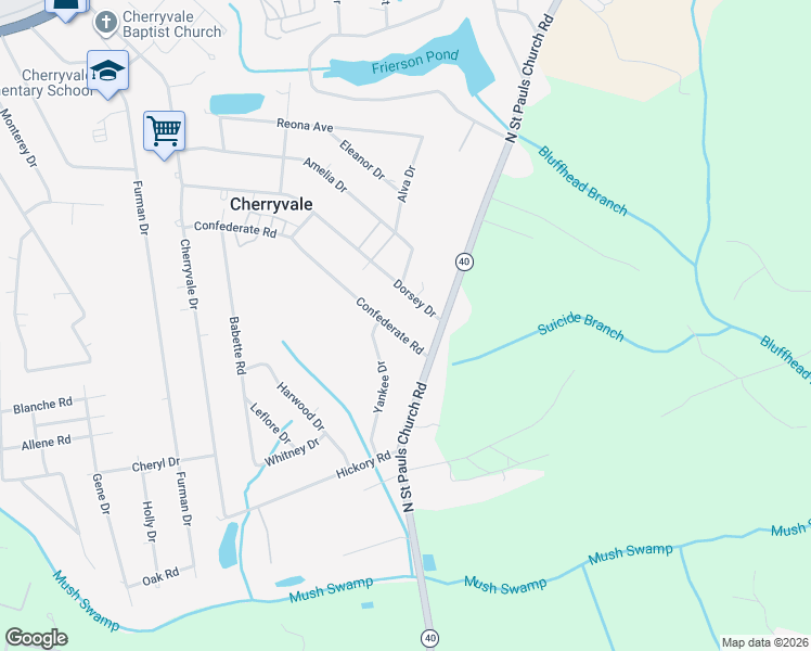 map of restaurants, bars, coffee shops, grocery stores, and more near 4260 Confederate Road in Sumter