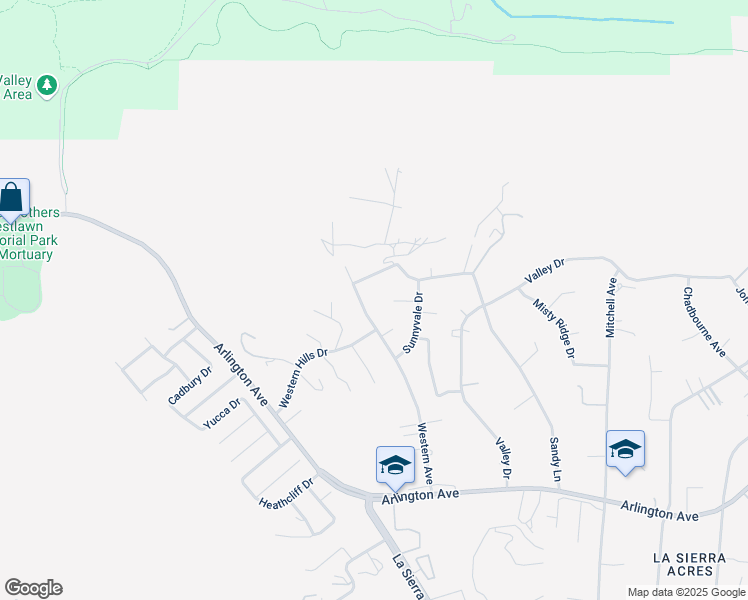 map of restaurants, bars, coffee shops, grocery stores, and more near 11040 Country Bluffs Road in Riverside