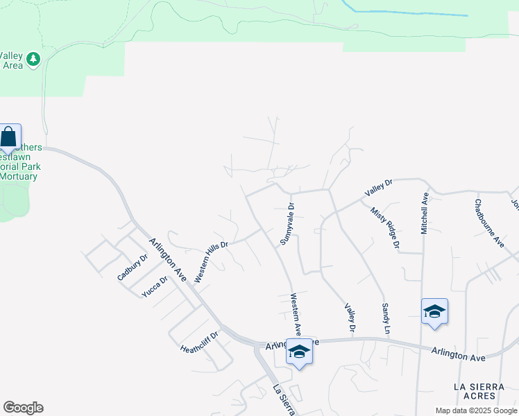 map of restaurants, bars, coffee shops, grocery stores, and more near 11040 Country Bluffs Road in Riverside