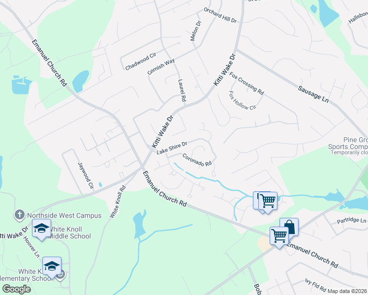 map of restaurants, bars, coffee shops, grocery stores, and more near 1145 Lake Shire Drive in West Columbia