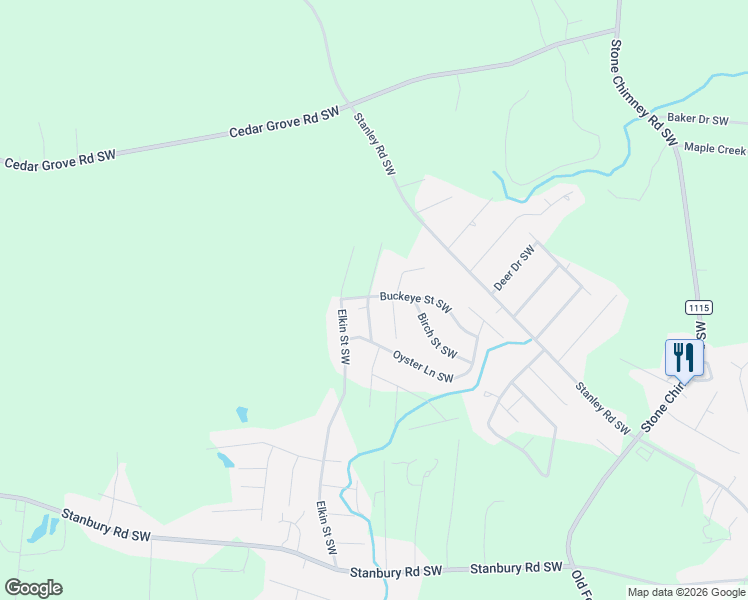 map of restaurants, bars, coffee shops, grocery stores, and more near 864-874 Buckeye St SW in Brunswick