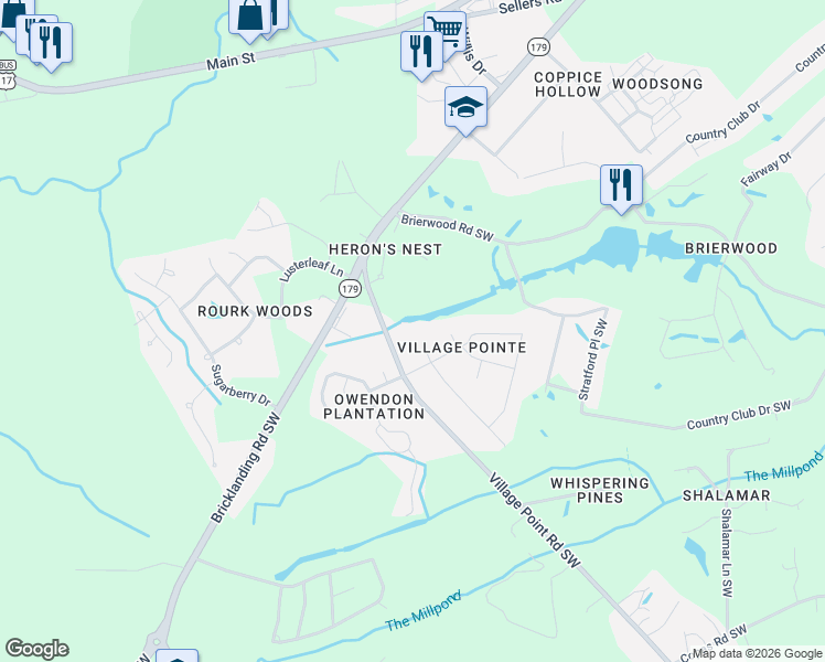 map of restaurants, bars, coffee shops, grocery stores, and more near 778 Lloyd Court in Shallotte