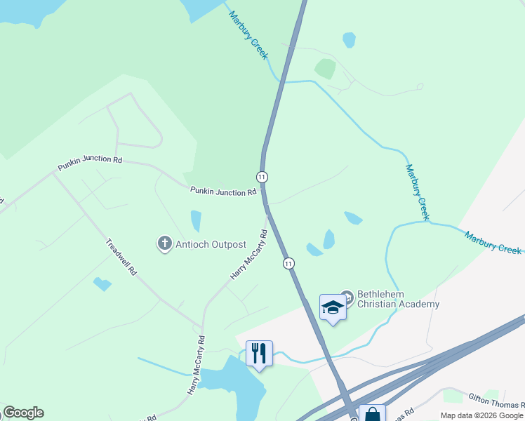 map of restaurants, bars, coffee shops, grocery stores, and more near 464 Monroe Highway in Winder