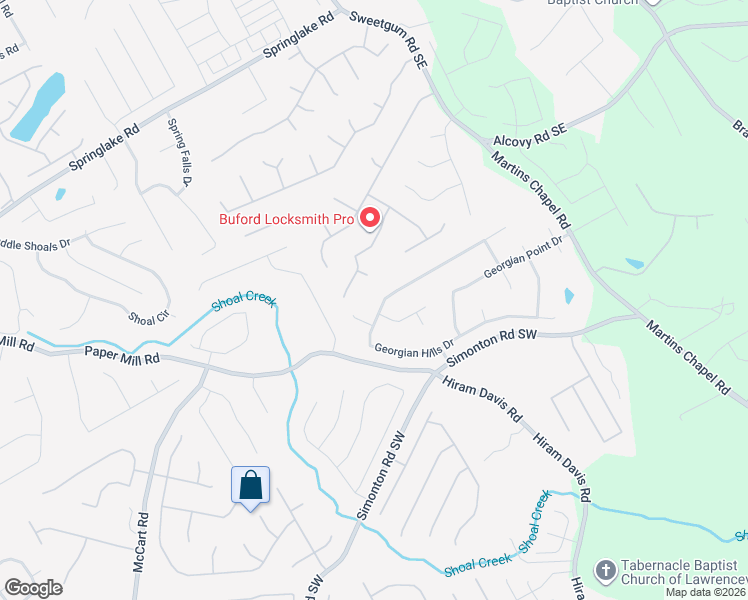 map of restaurants, bars, coffee shops, grocery stores, and more near 770 Georgian Hills Drive in Lawrenceville