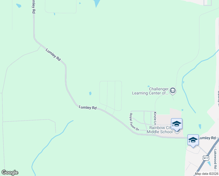 map of restaurants, bars, coffee shops, grocery stores, and more near 322 Castle Drive in Rainbow City
