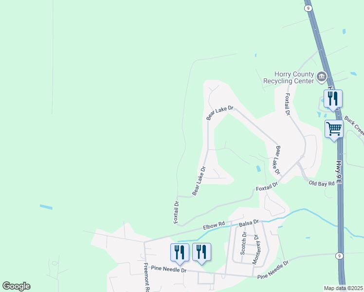 map of restaurants, bars, coffee shops, grocery stores, and more near 1135 Foxtail Drive in Longs