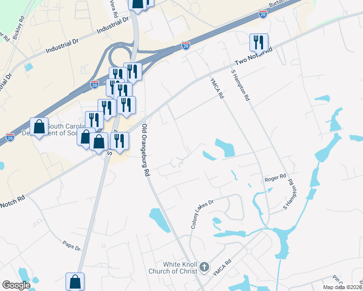map of restaurants, bars, coffee shops, grocery stores, and more near 193 Adams Road in Lexington