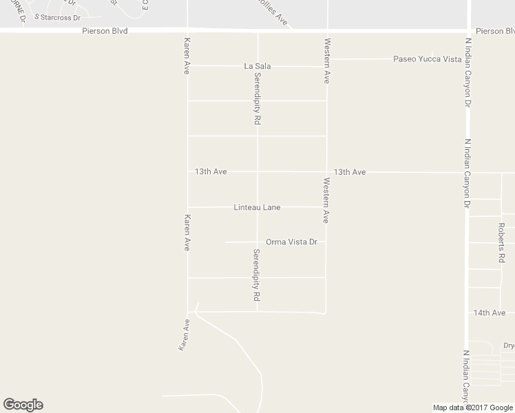map of restaurants, bars, coffee shops, grocery stores, and more near Linteau Lane in Desert Hot Springs